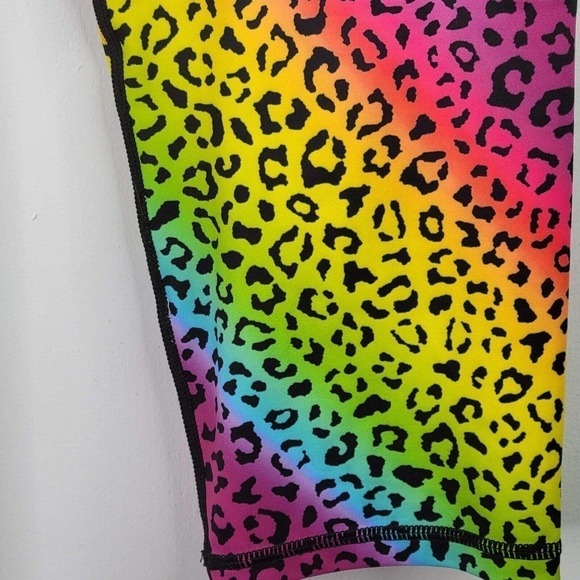 Zyia Active Black Rainbow Leopard Light N Tight Crop Leggings Women’s Size 20 - Picture 6 of 8